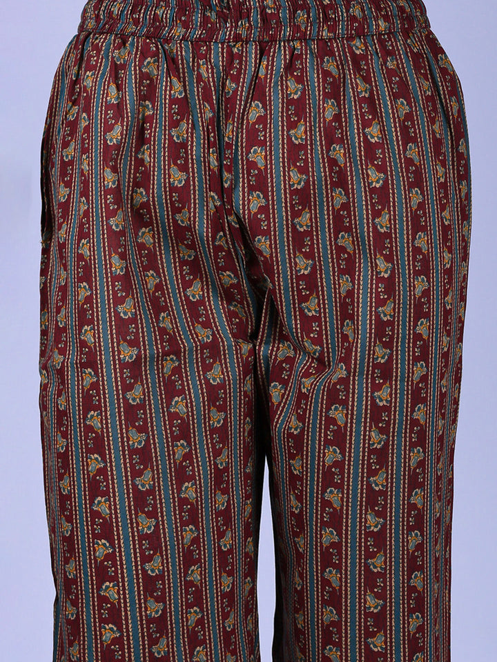 Printed Cotton Blend Kurta With Pant &amp; Dupatta