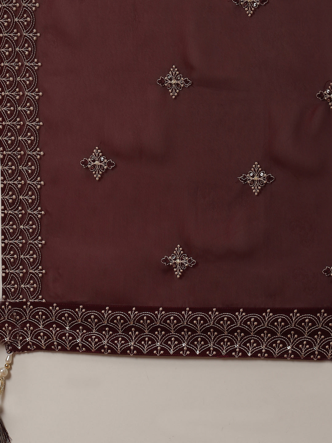Resham Jaal Georgette Kurta With Churidar &amp; Dupatta