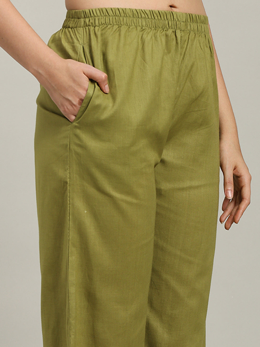 Floral Parinted Cotton Blend Kurta With Pants &amp; Dupatta