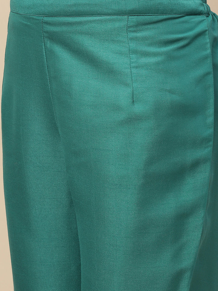 Sequin Embroidered Georgette Kurta With Pants