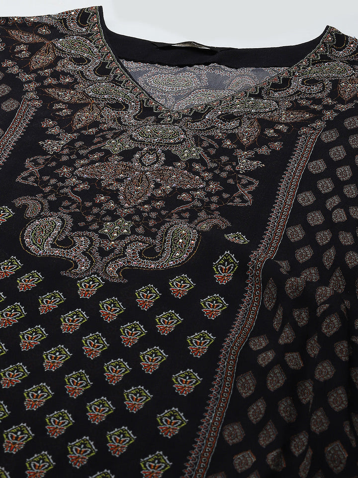 Digital Print Georgette Kaftan Kurta
