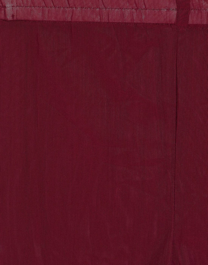 MBZ Meena Bazaar-Maroon Cotton Chanderi Salwar Kameez