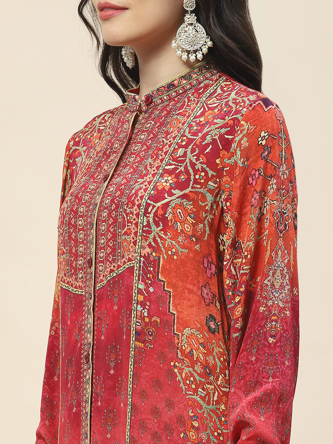 Digital Print Crepe Short Kurta