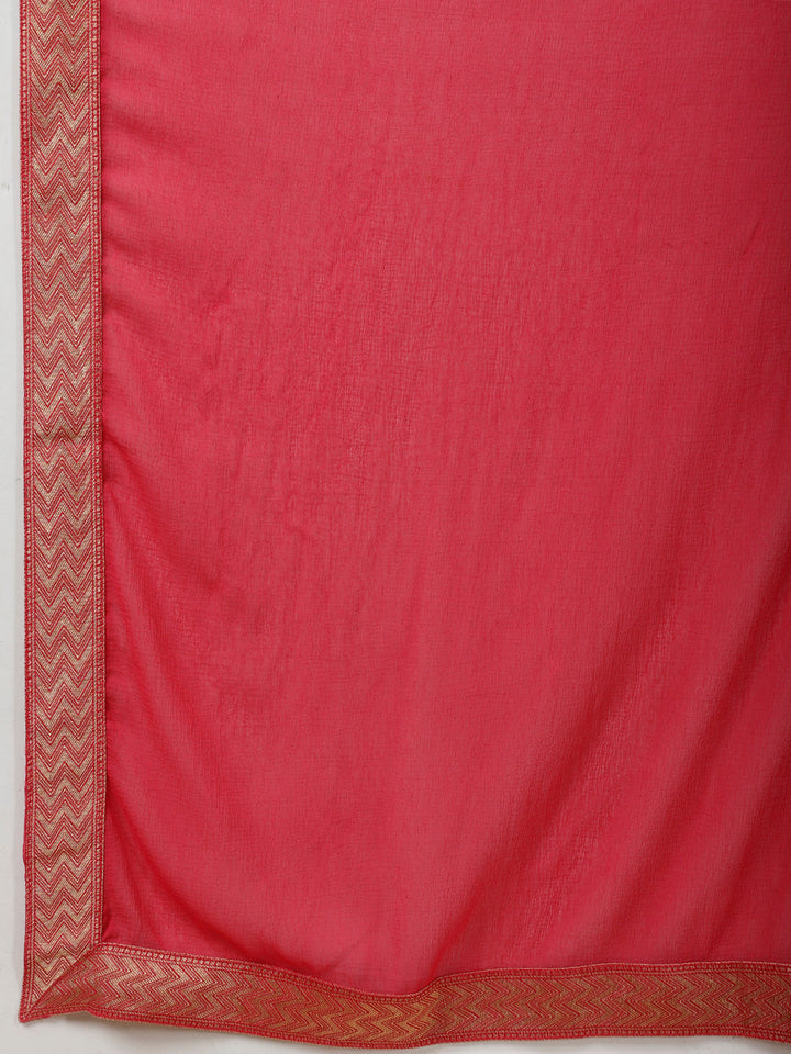 Woven Banarsi Suit Set With Dupatta