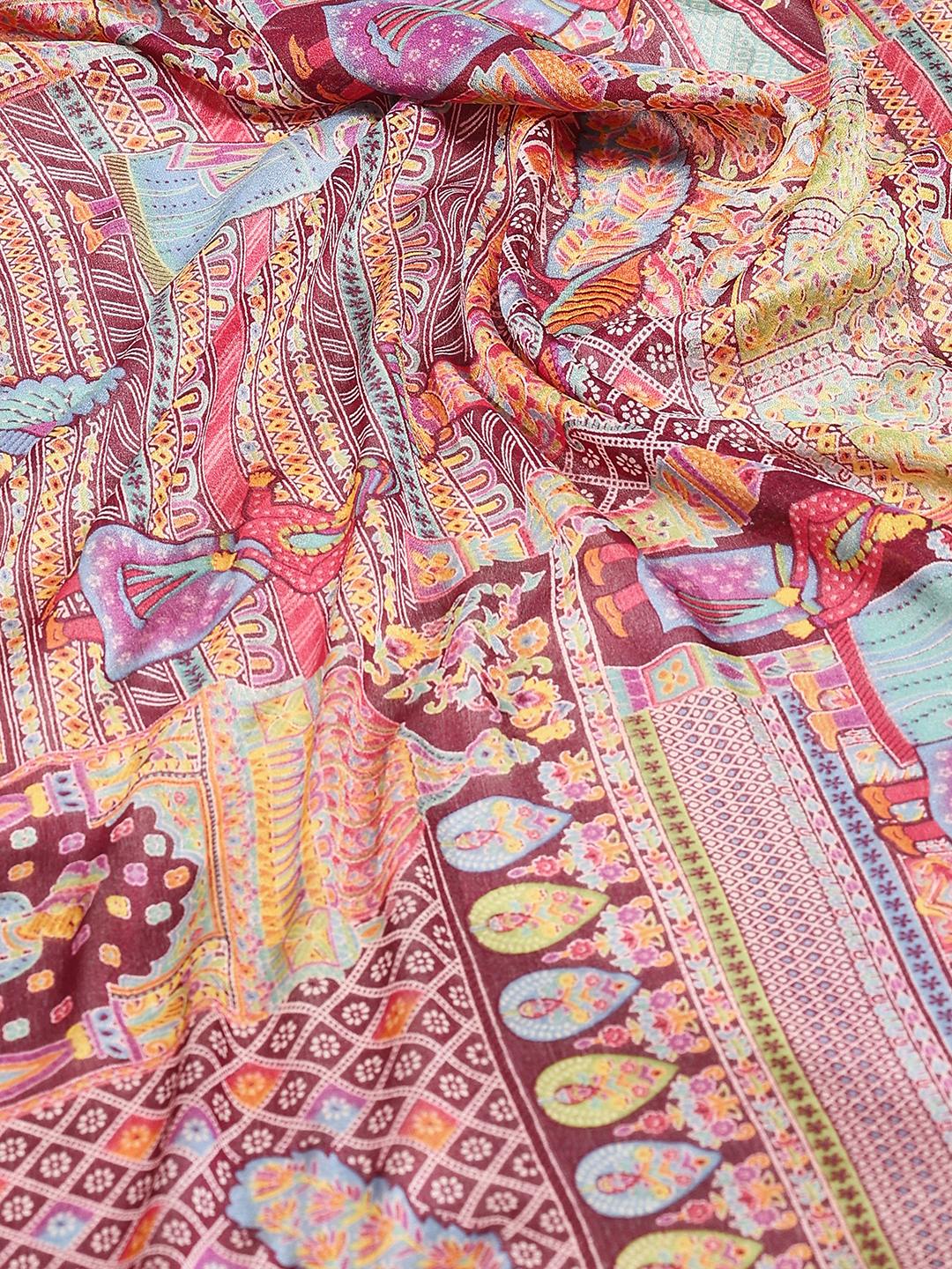 Printed Art Silk Saree