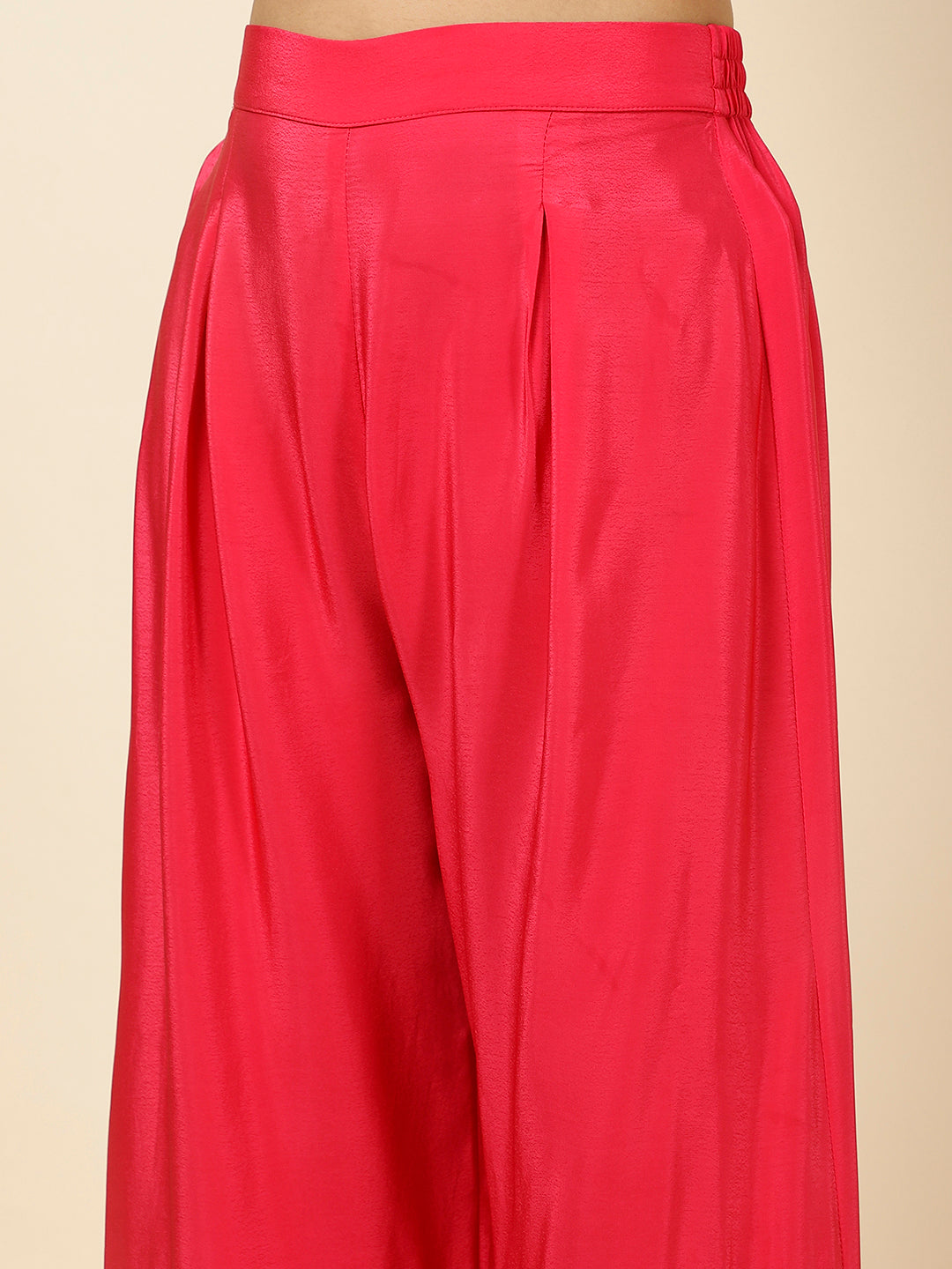 Floral Digital Print Crepe Kurta With Palazzo &amp; Dupatta