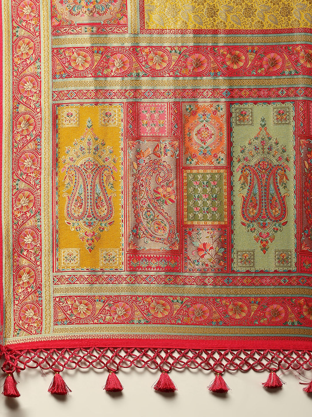 Embroidered Dola Silk Saree