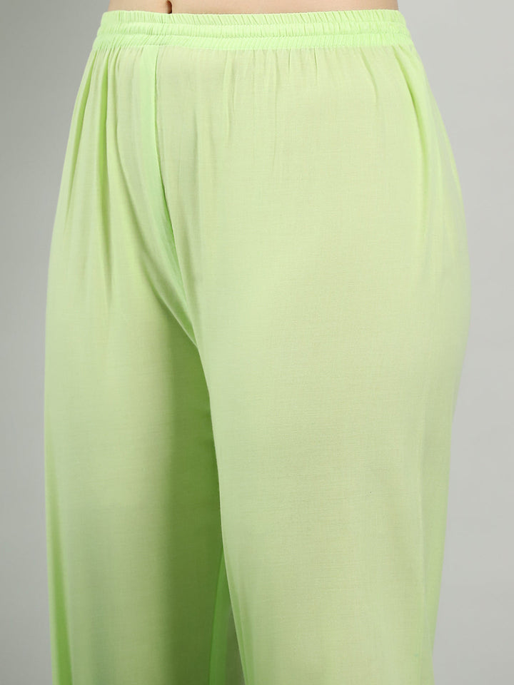 Printed Cotton Blend Kurta With Pants