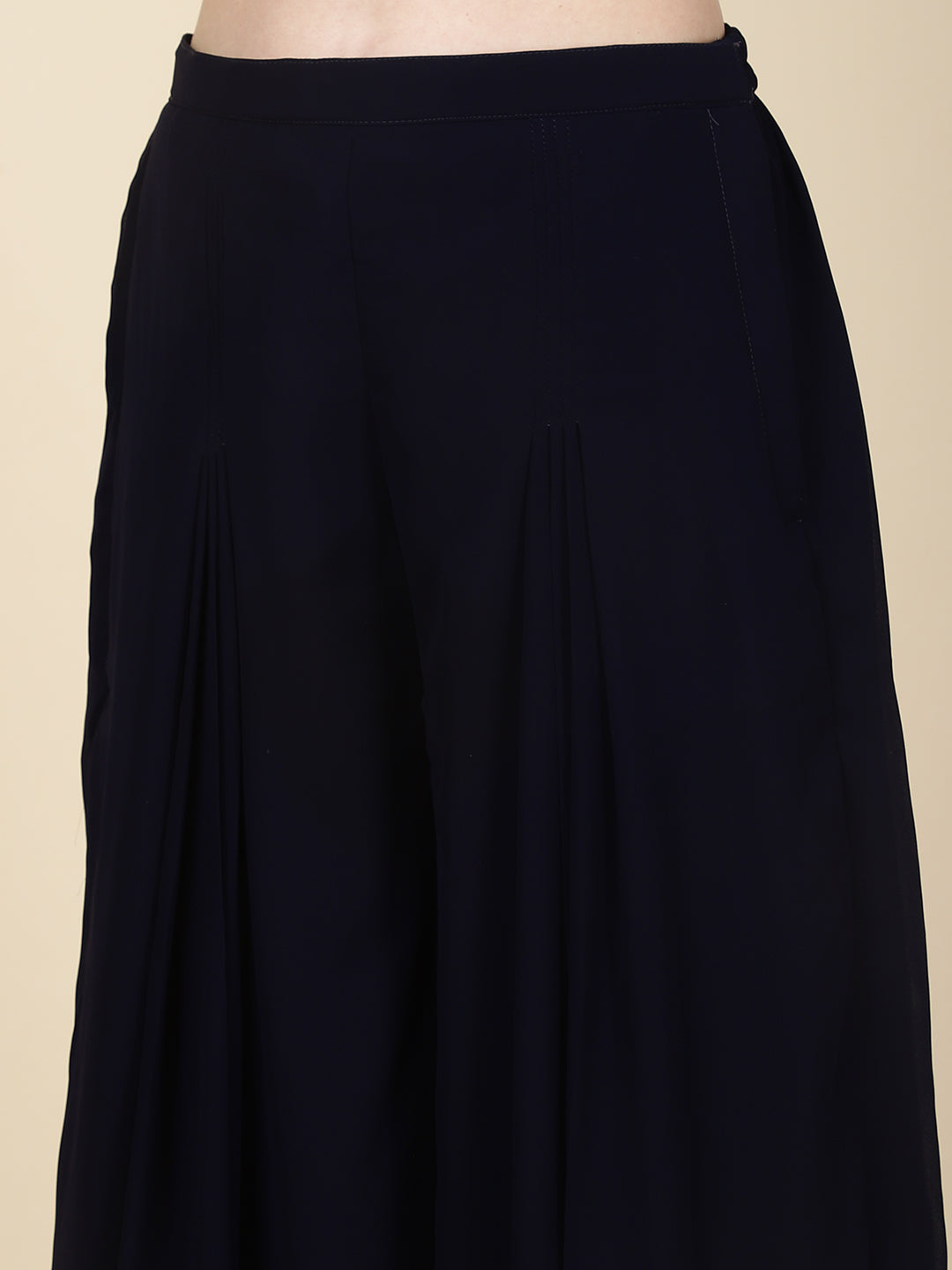 Resham Sequin Embroidery Georgette Kurta With Sharara &amp; Dupatta