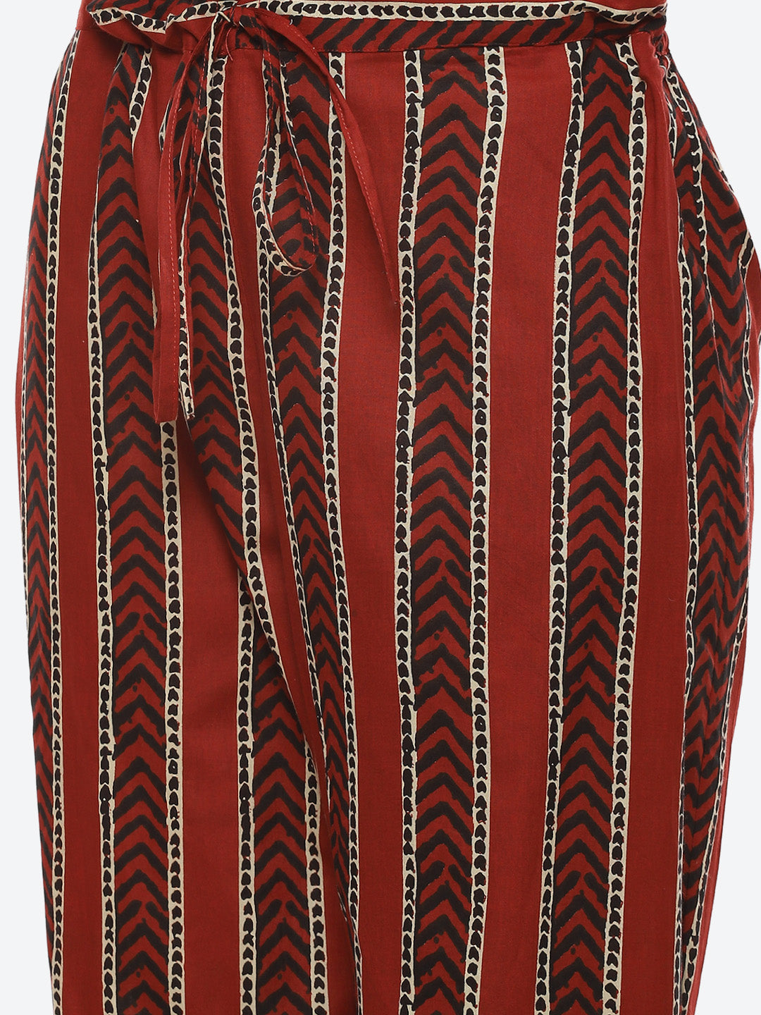 Printed Gota Work Cotton Kurti With Pant