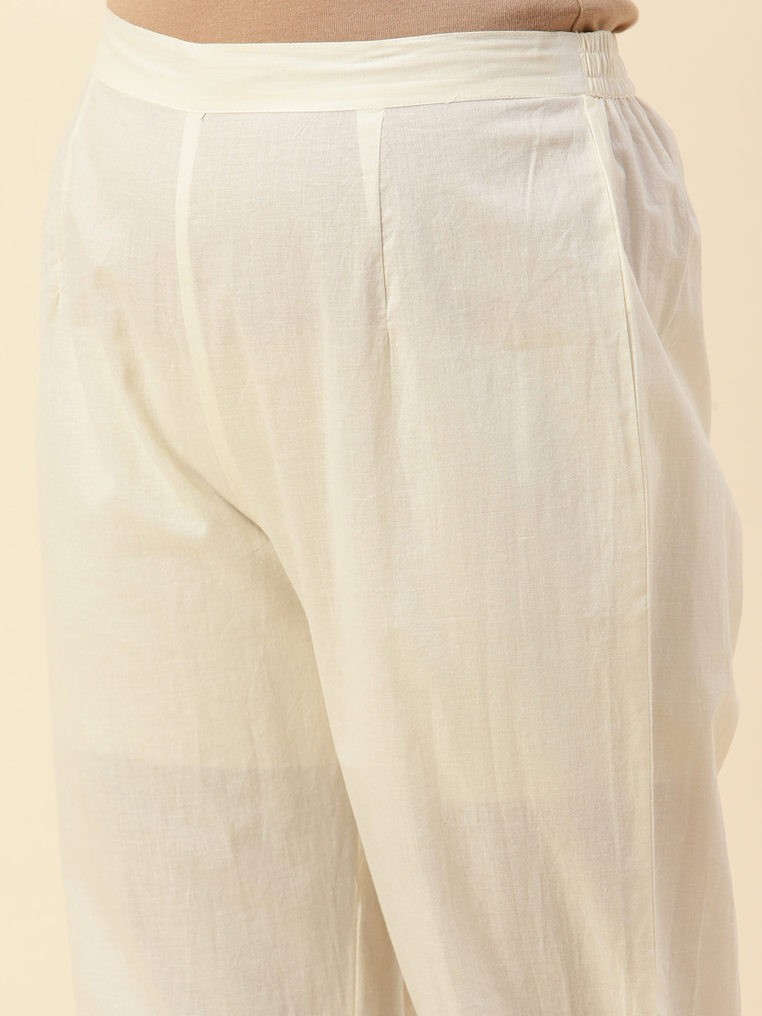 Embroidered Cotton Kurta With Pants