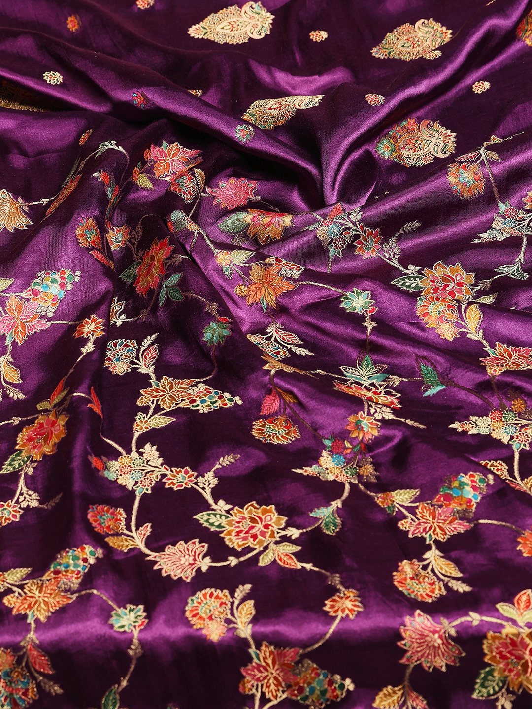 Woven Design Satin Saree