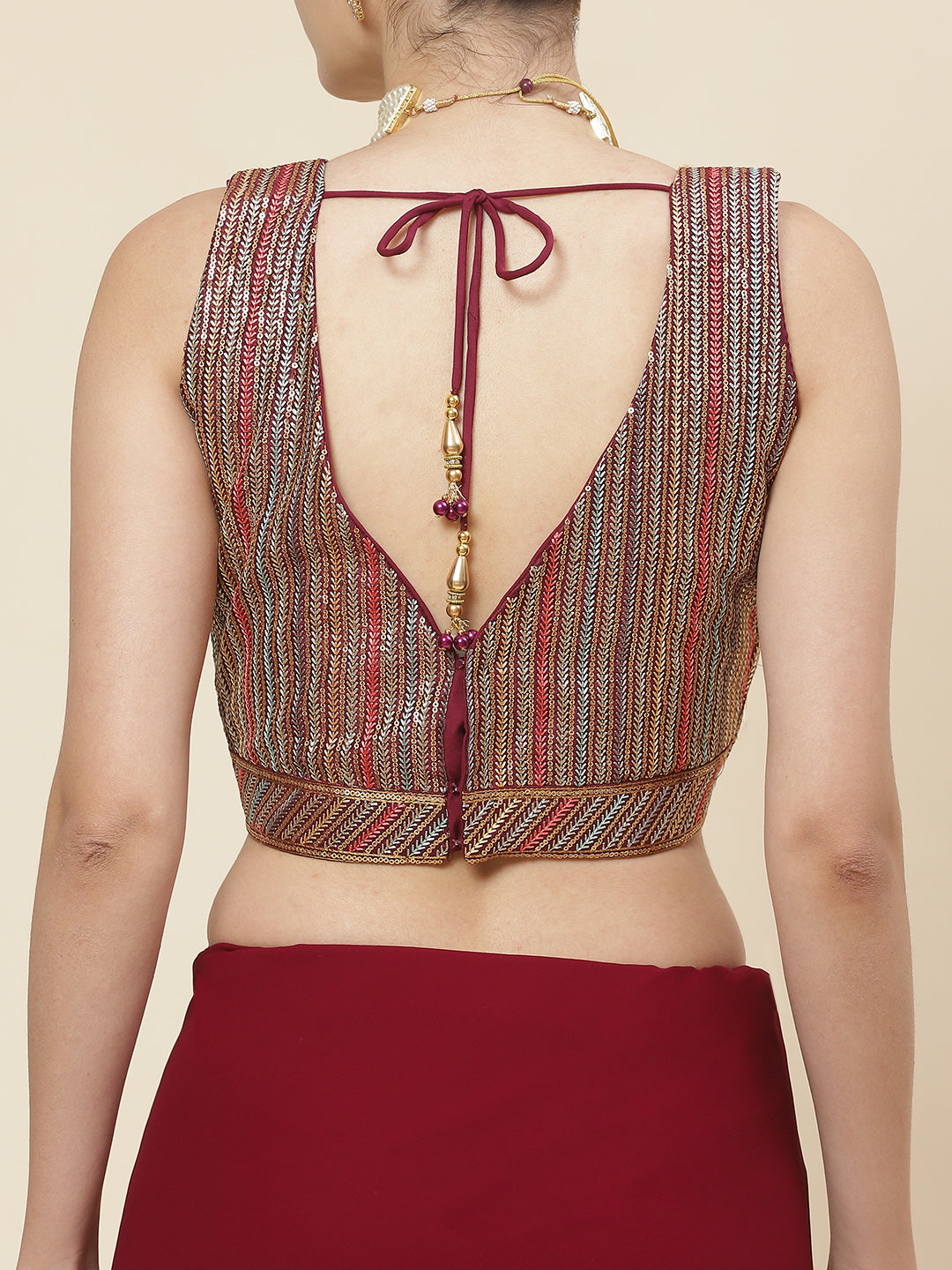 Stone Embroidered Georgette Saree