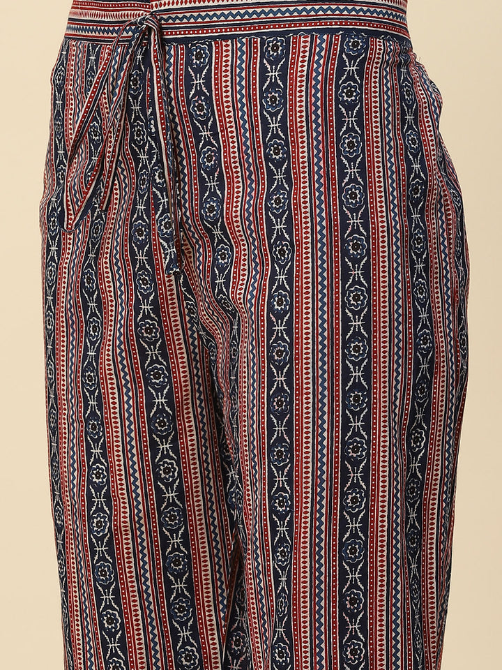 Printed Cotton Kurta With Pants