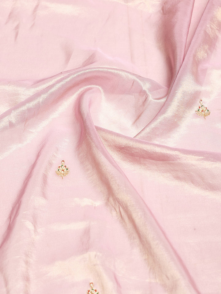 Thread Embroidered Work Tissue Saree