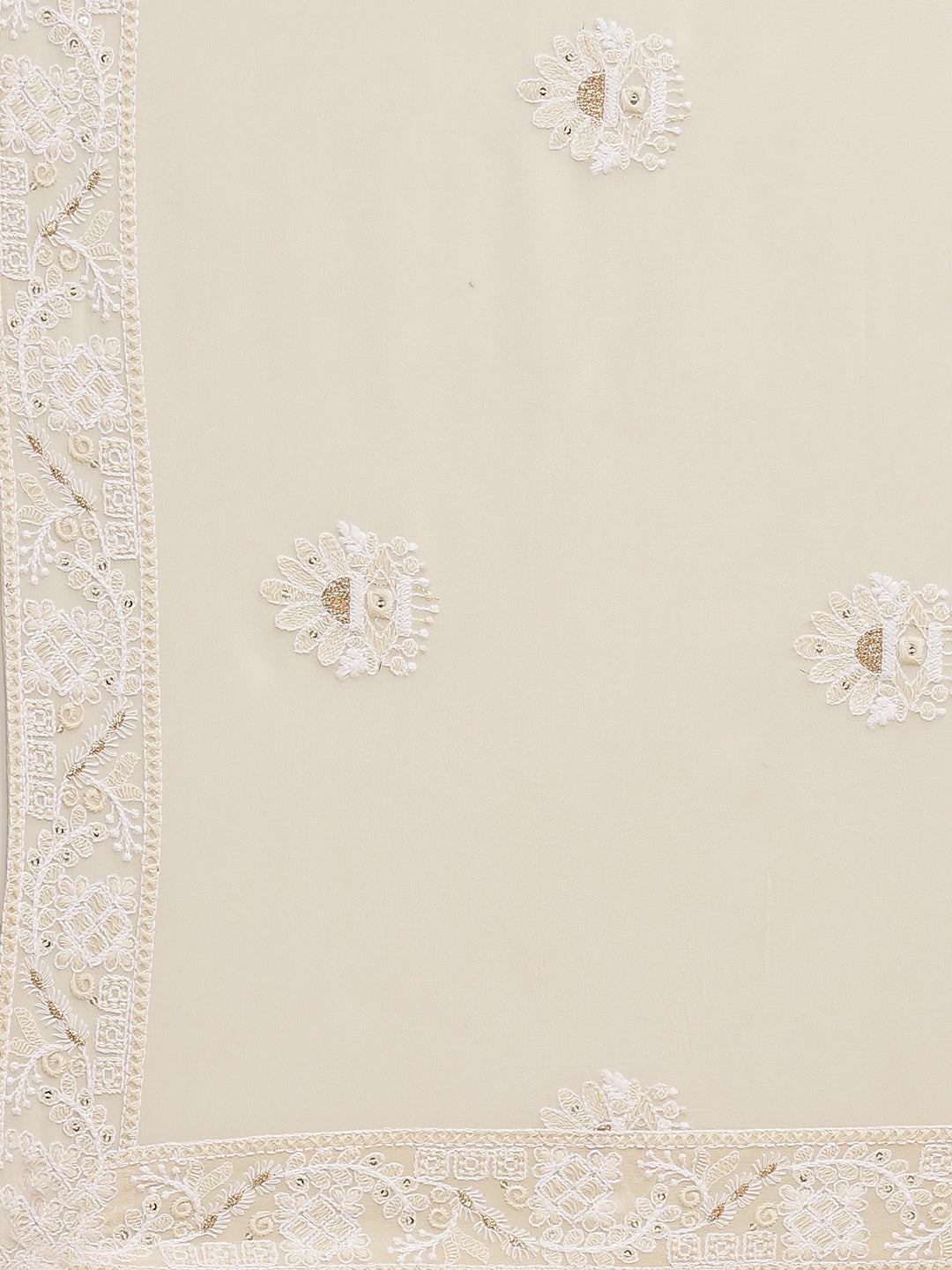 Resham Jaal Georgette Kurta With Pants &amp; Dupatta