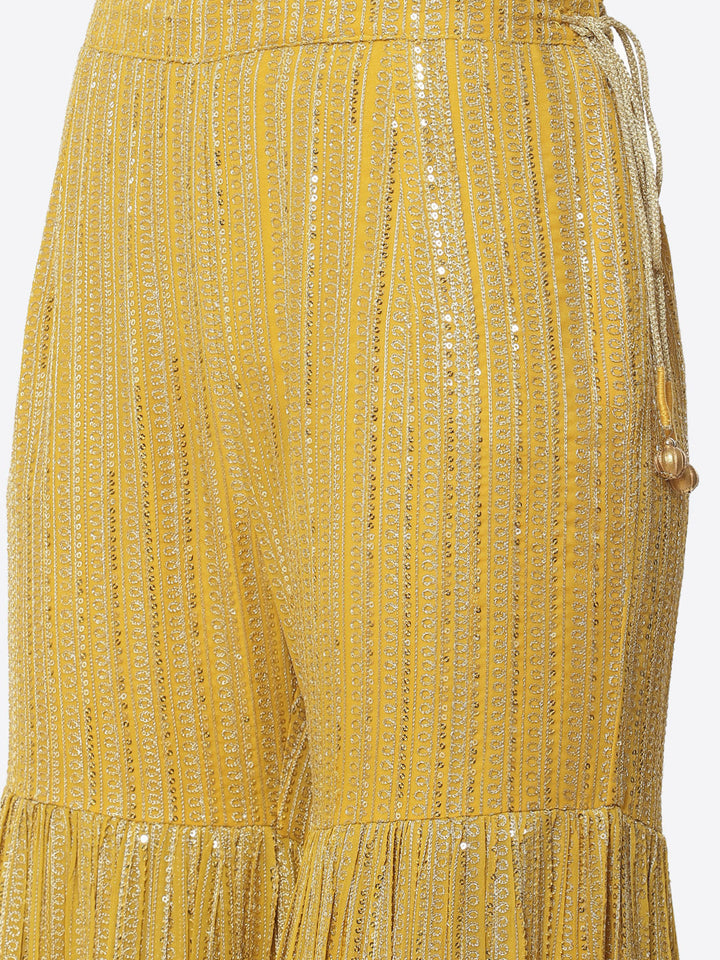 Sequence Work Georgette Stitched Salwar Kameez With Net Dupatta