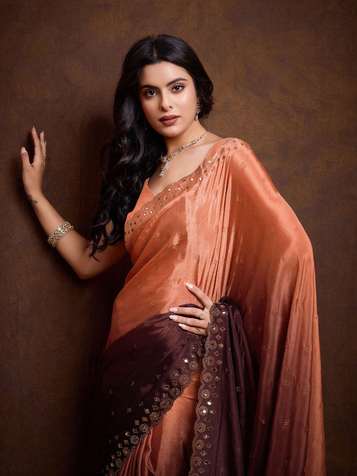Stone Jaal Georgette Saree
