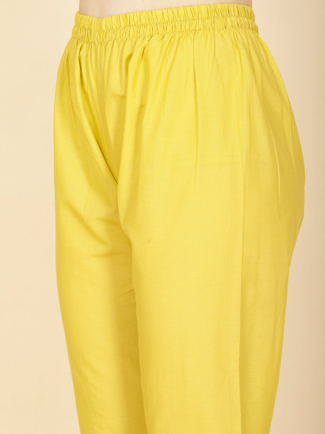 Floral Printed Cotton Anarkali Kurta With Pants