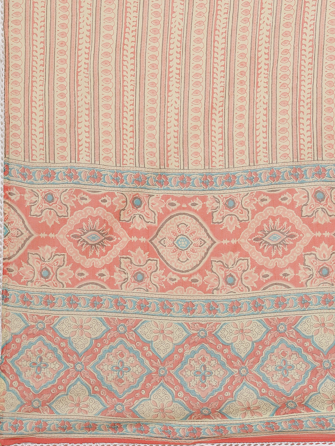 Printed Cotton Kurta With Pant &amp; Cotton Dupatta