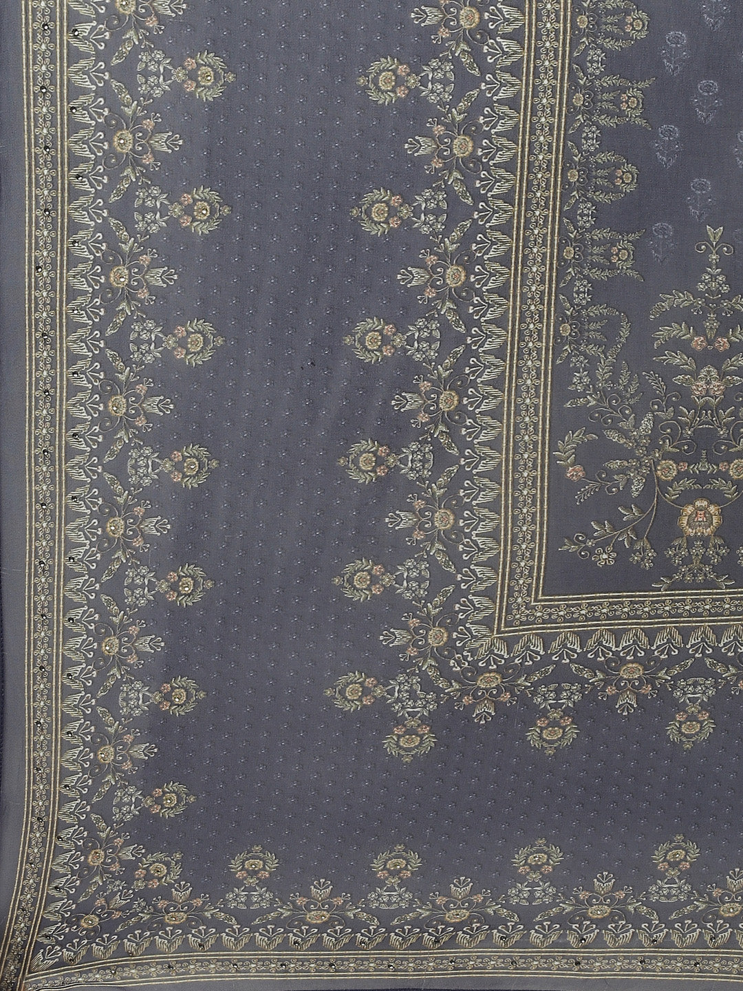 Digital Printed Crepe Kurta With Sharara &amp; Net Dupatta