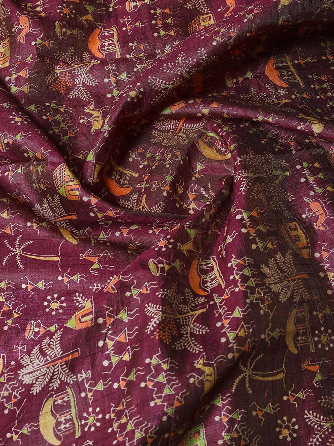 Digital Printed Art Silk Saree