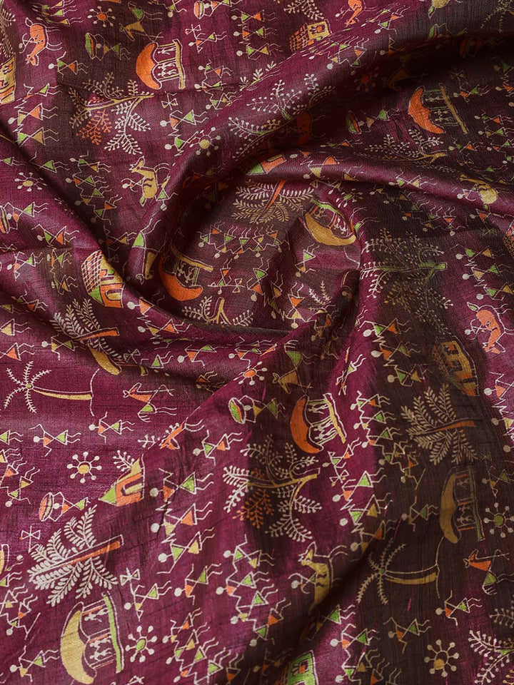 Digital Printed Art Silk Saree
