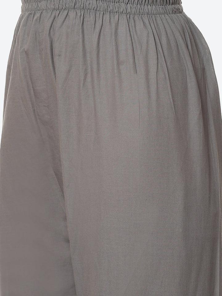 Zari Embroidered Printed Chanderi Kurta With Pant