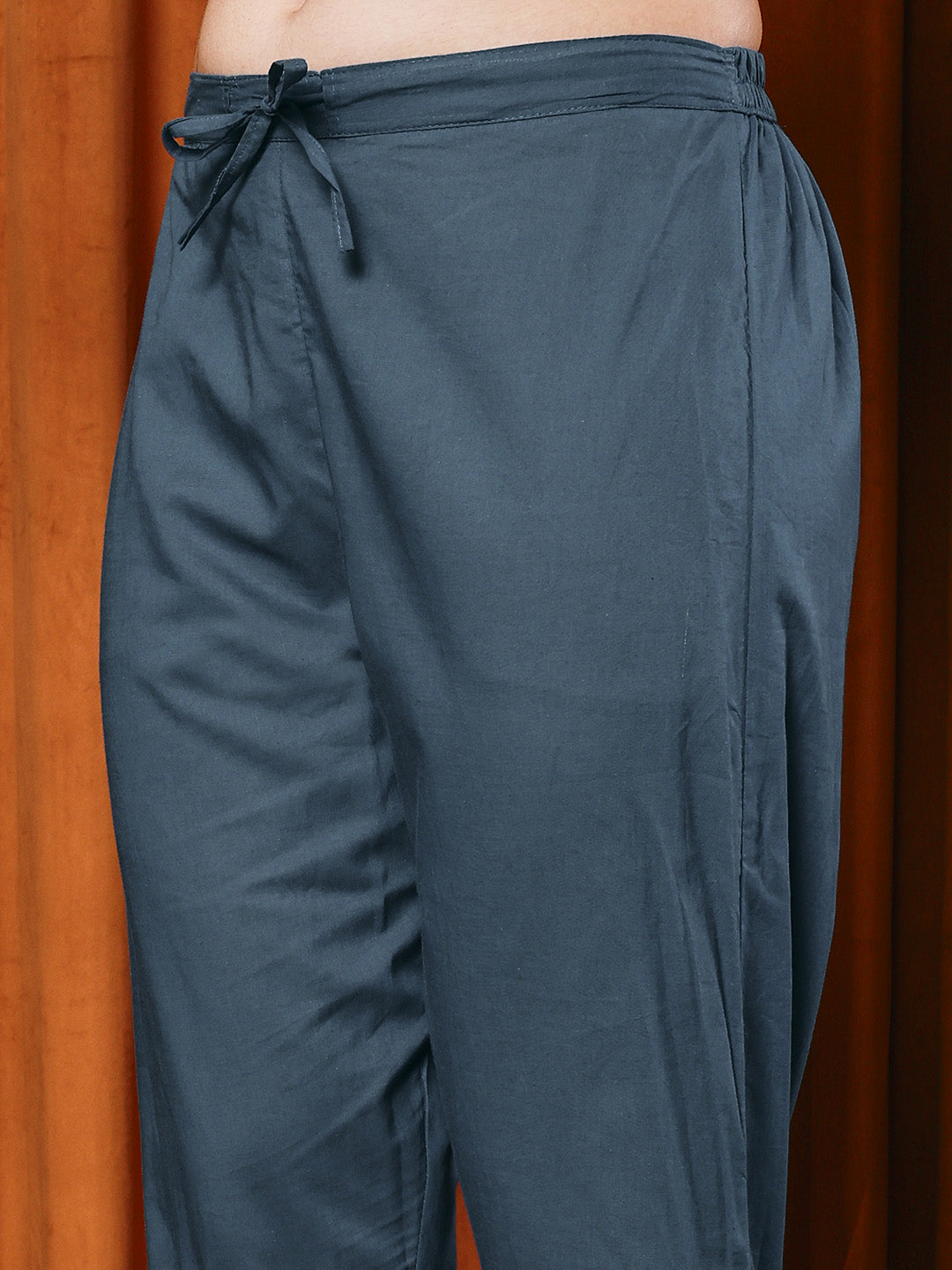 Printed Cotton Blend Kurta With Pants &amp; Dupatta