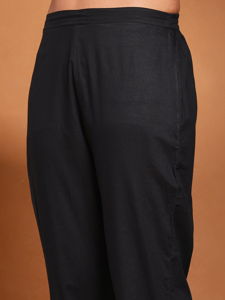 Printed Cotton Blend Kurta With Pant &amp; Dupatta
