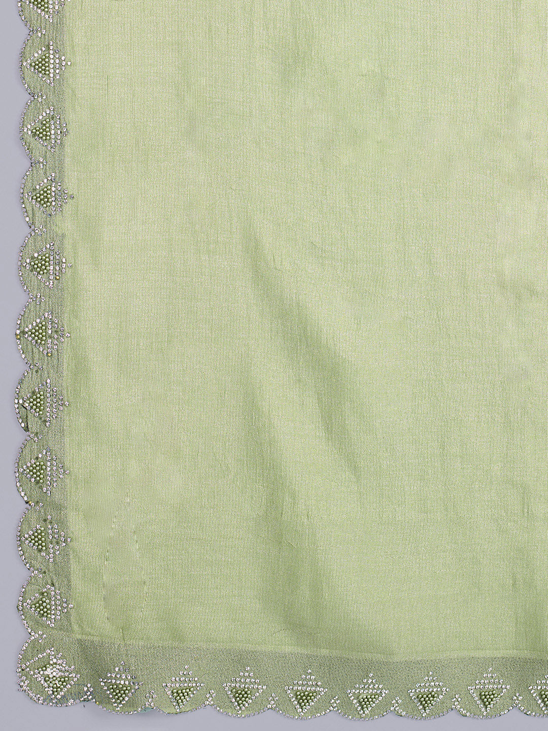 Embroidered Chinon Saree