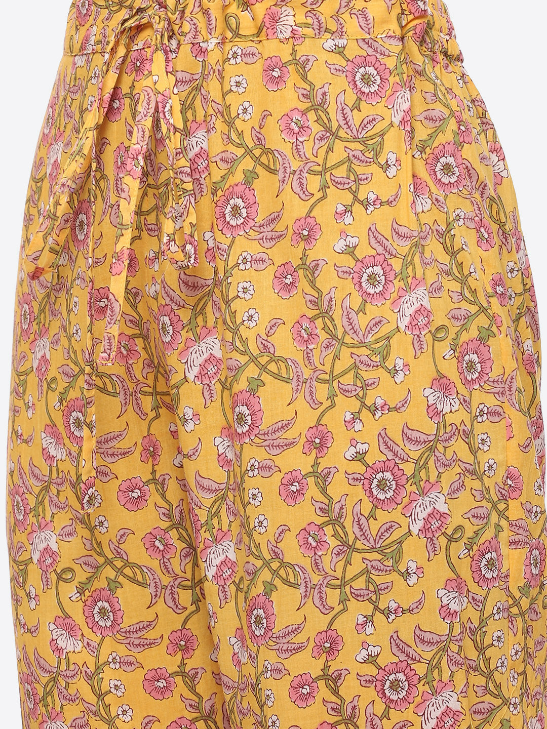 Floral Printed Cotton Kurta With Pant