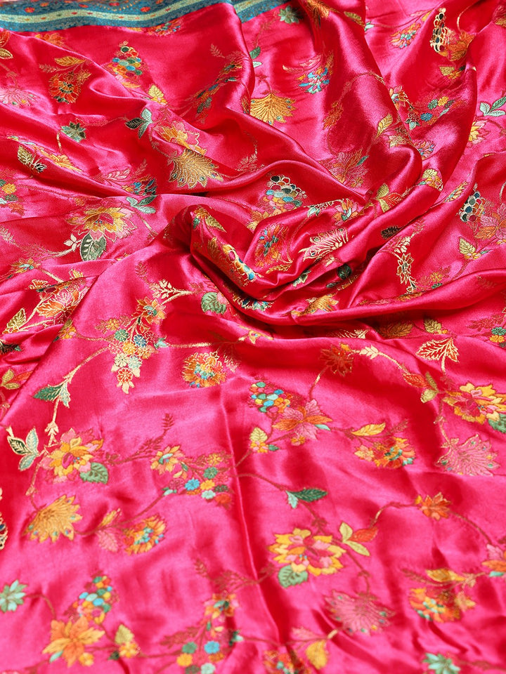 Woven Design Satin Saree
