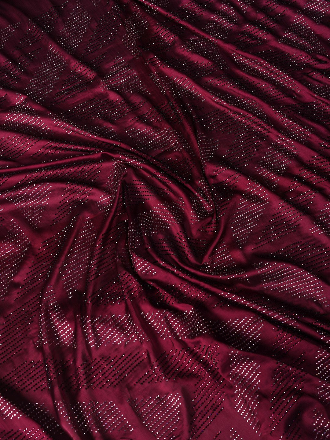 Embroidered Satin Saree