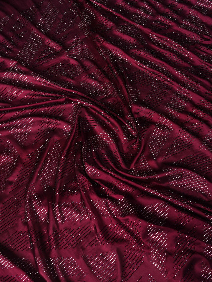 Embroidered Satin Saree