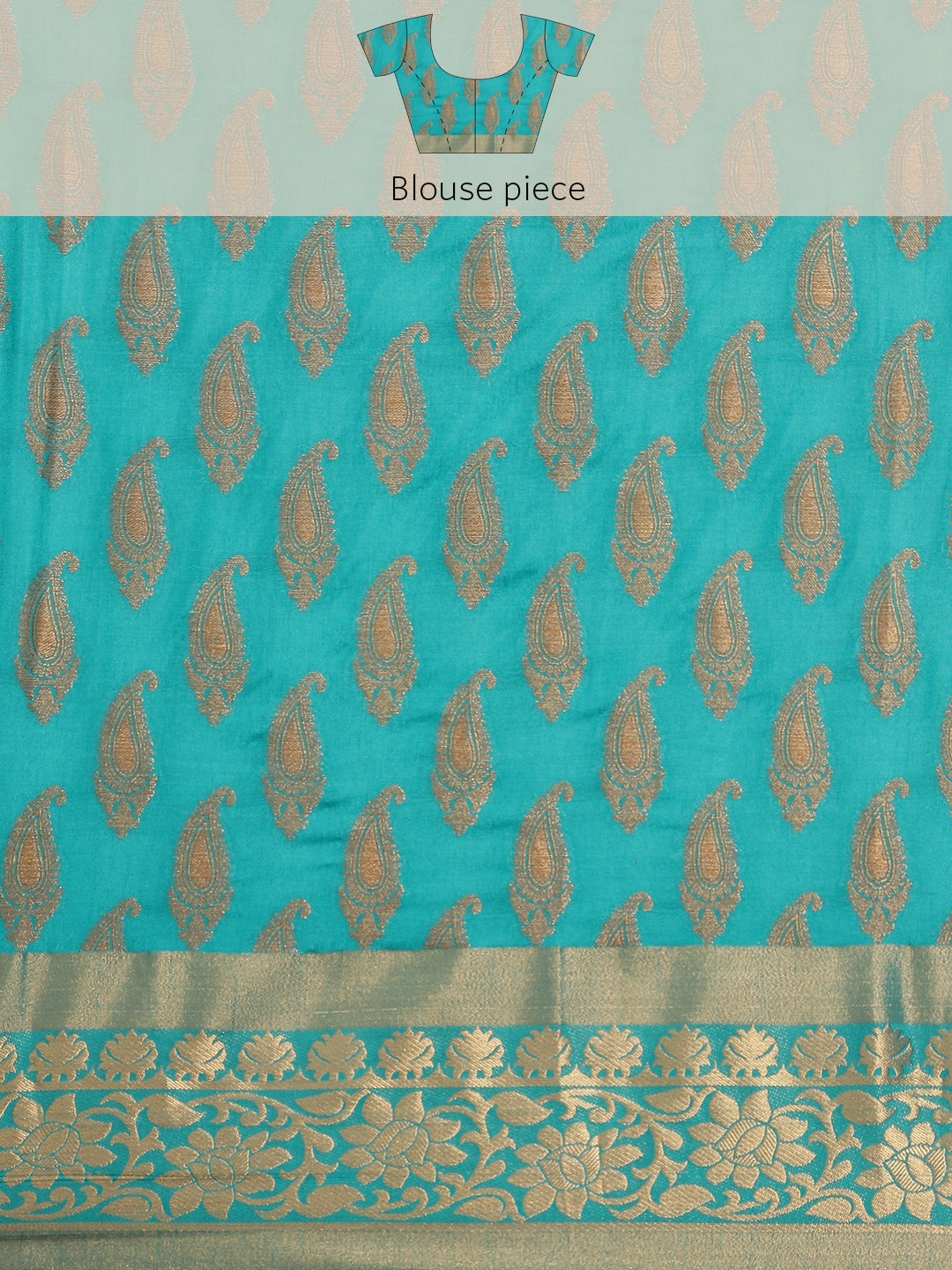 Zari Border Booti Art Handloom Woven Saree