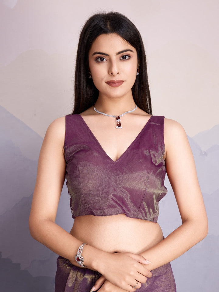 Embroidered Net Saree