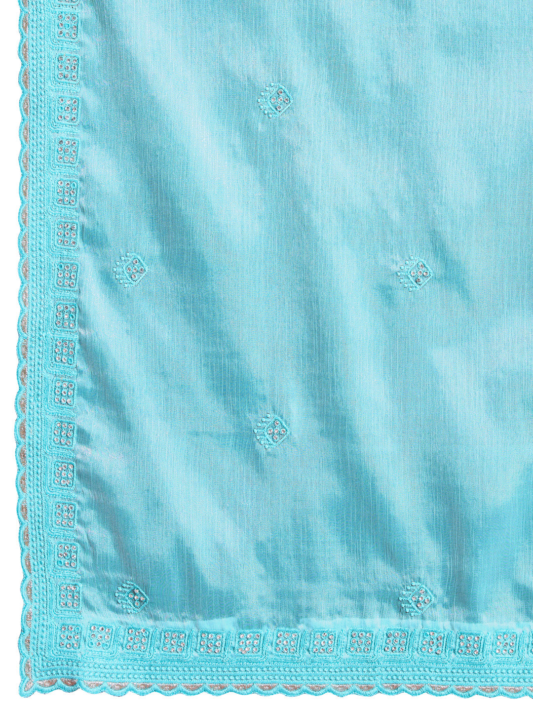 Stone Embroidery Organza Saree