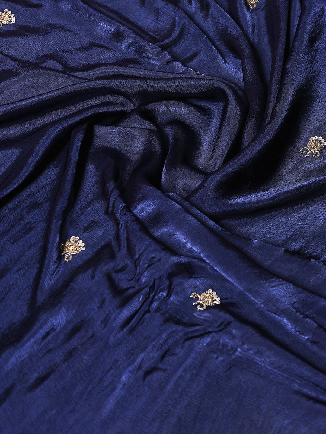 Stone Embroidered Chinon Saree