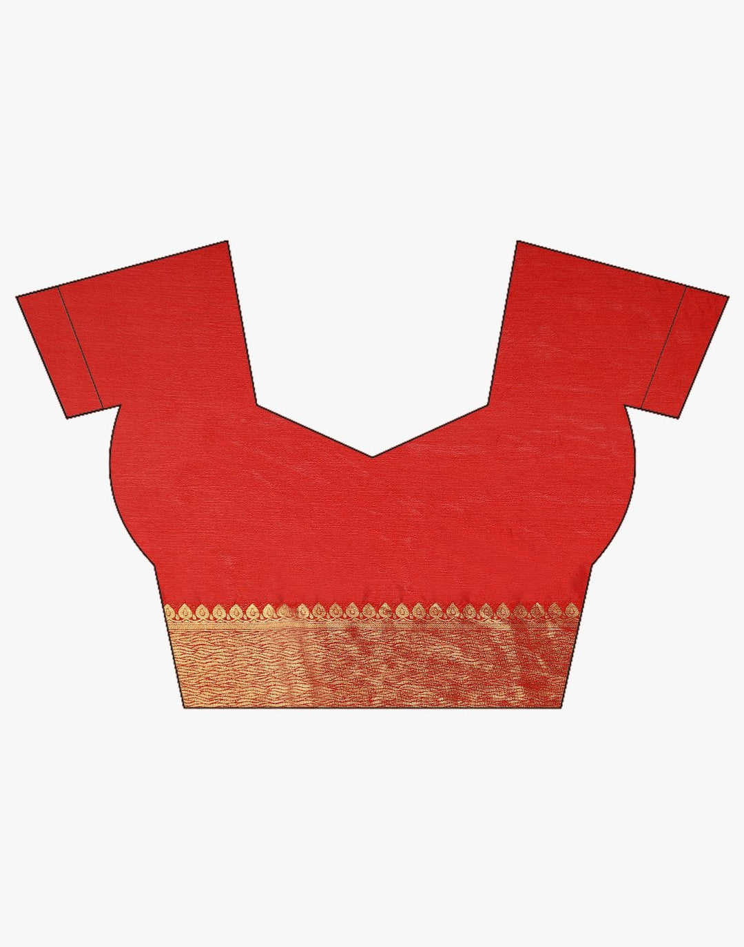 Red Art Crape Saree