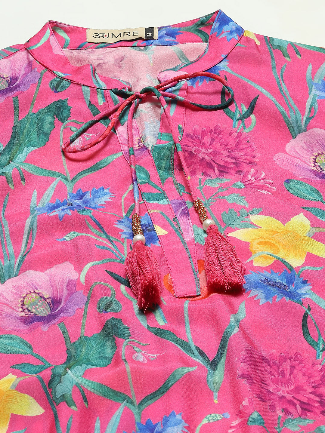 Floral Printed Muslin Kurti With Pants