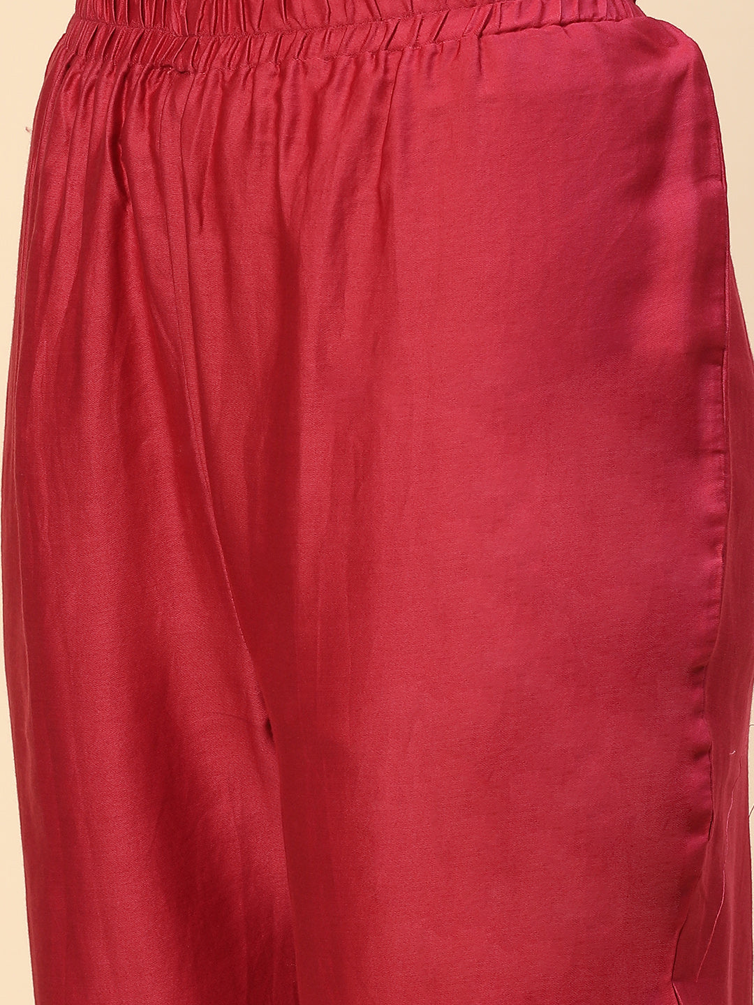 Floral Printed Embroidered Cotton Kurta With Pants