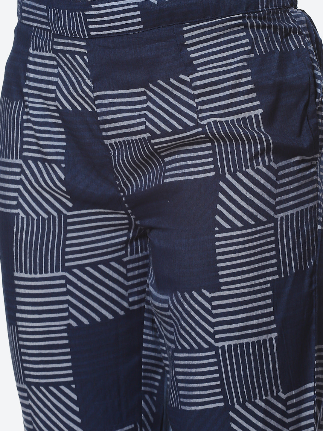 Sequin Work Floral Printed Muslin Kurti With Pant