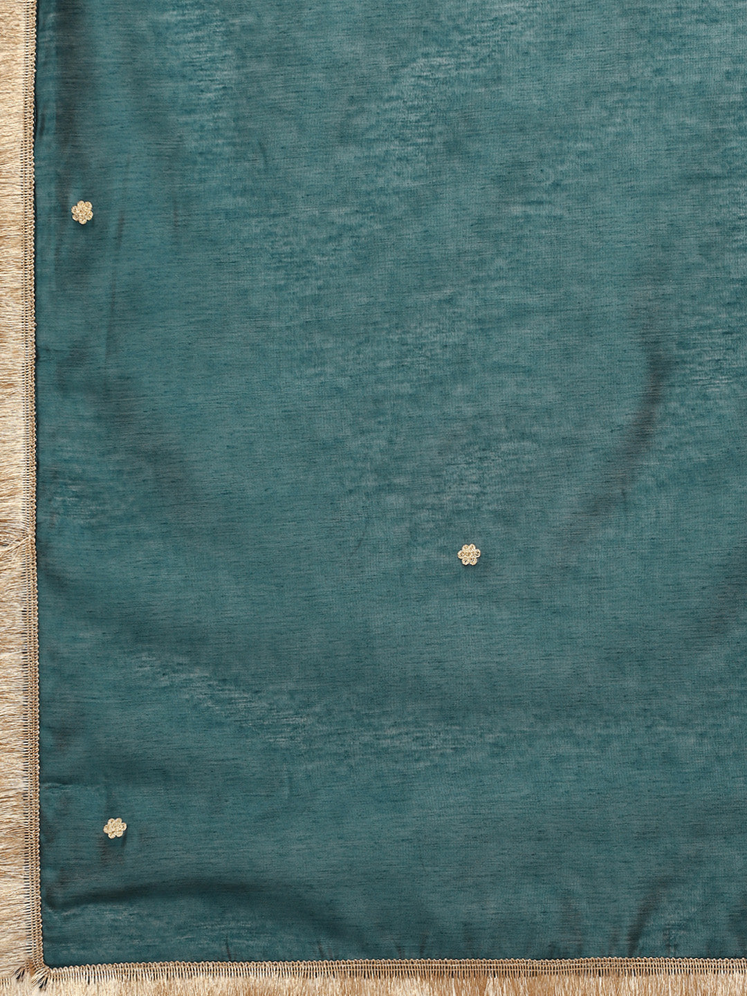 Zari Neck Embroidered Booti Chanderi Kurta With Pant &amp; Dupatta