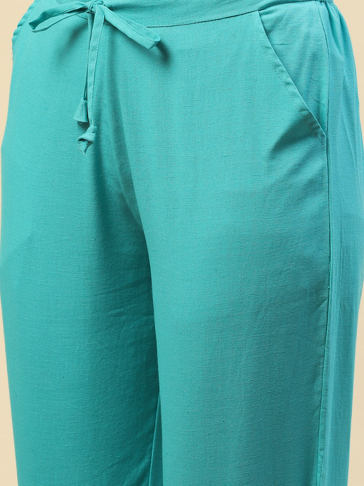 Gota Embroidered Muslin Kurta With Pants