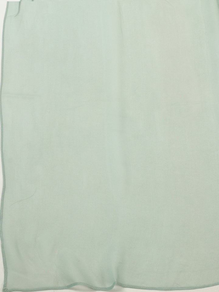 Embroidered Georgette Kurta With Pant &amp; Dupatta