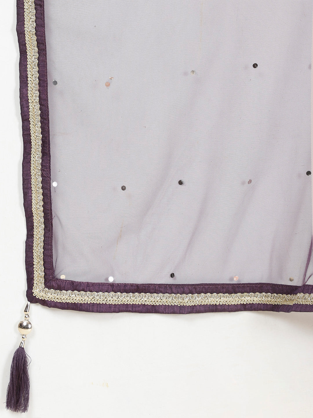 Resham Embroidered Crepe Kurta With Churidar &amp; Dupatta