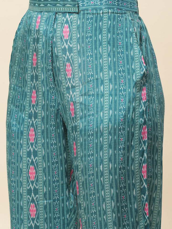 Printed Muslin Kurti With Pants