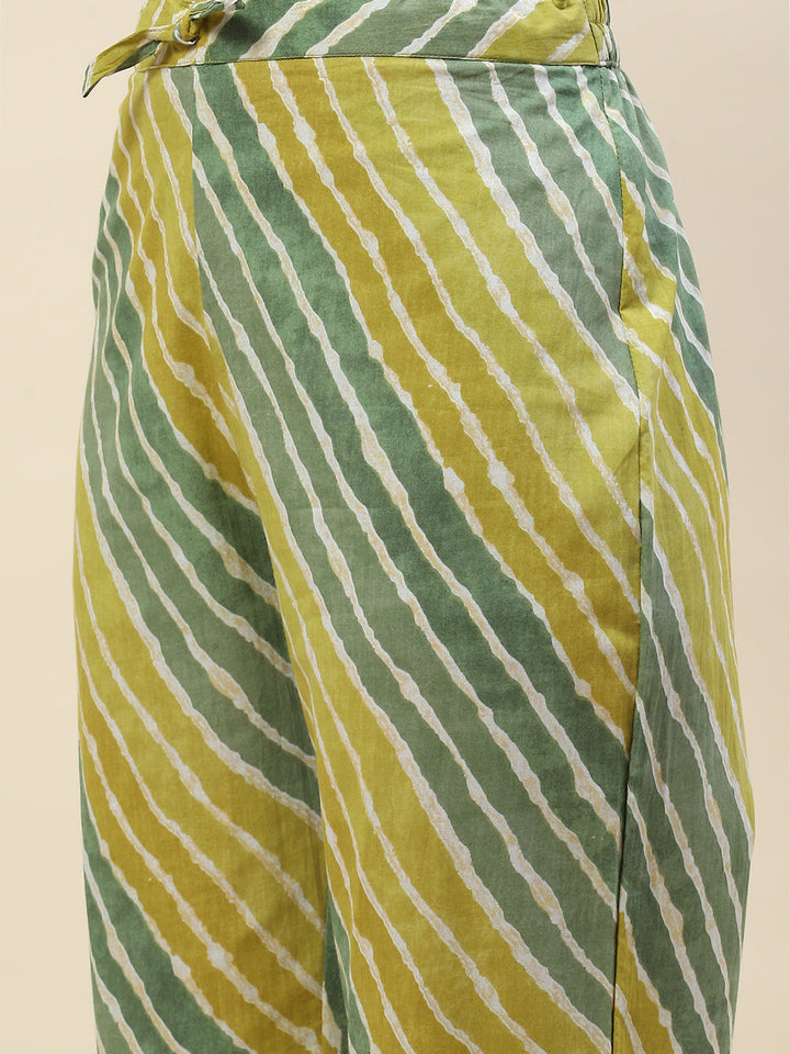Printed Cotton Kurta With Pants