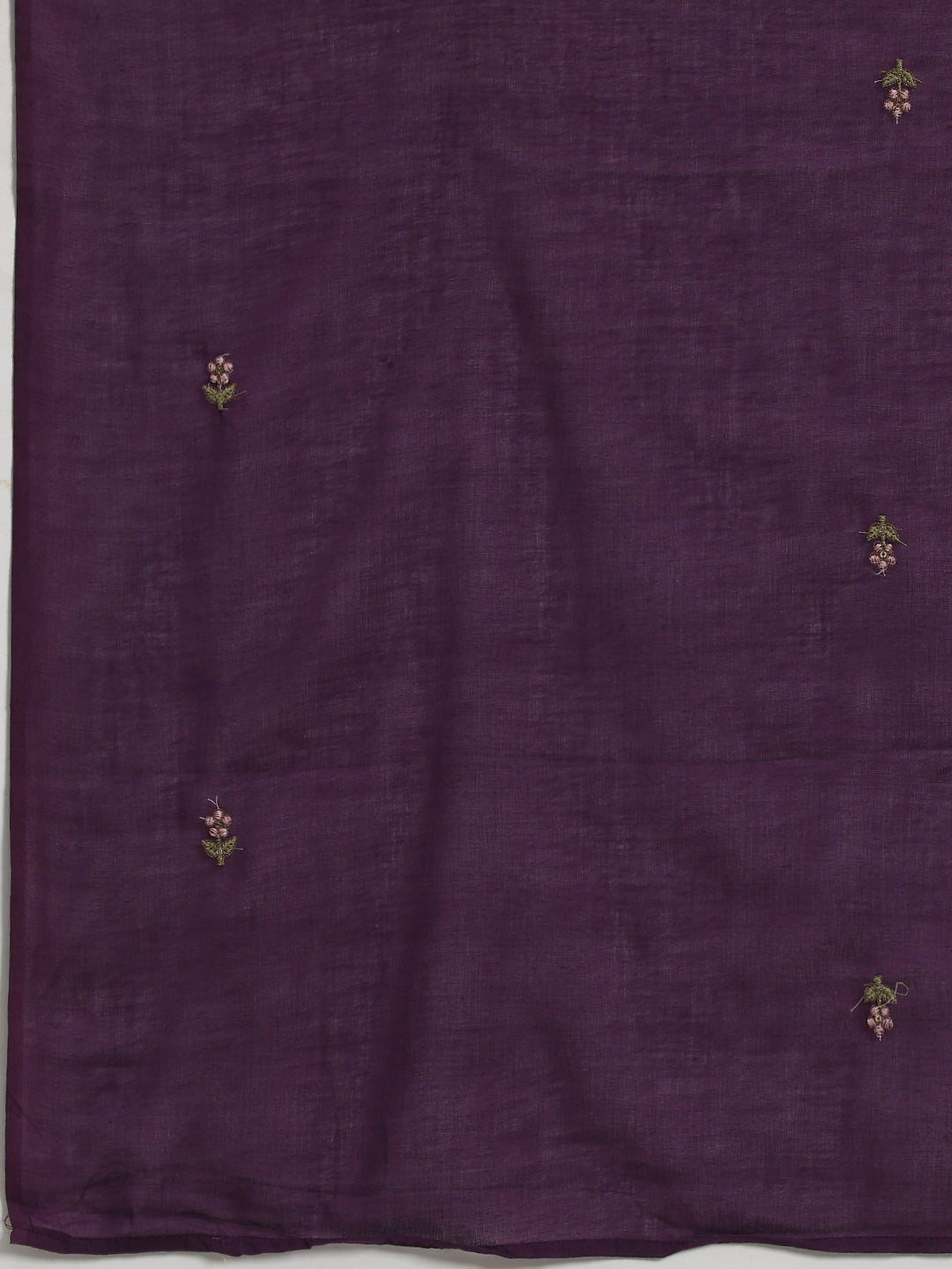 Resham Embroidered Cotton Kurta With Pants &amp; Dupatta